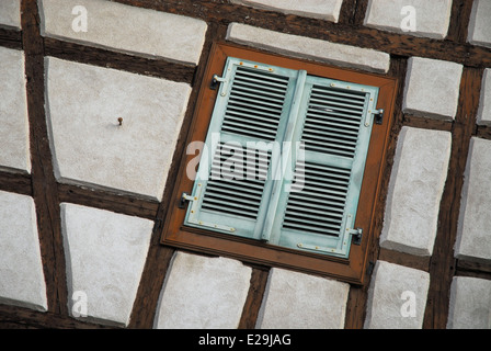 Markanten Mustern von Fachwerkhäusern, Elsass, Frankreich Stockfoto