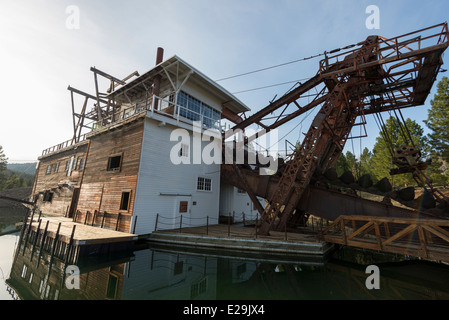 #3 YUBA Gold dredge an der Sumpter Valley Dredge Staat Heritage Area, Ost-Oregon. Stockfoto