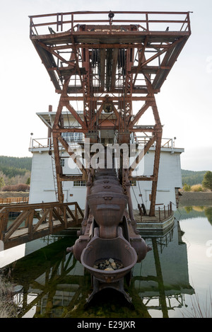 #3 YUBA Gold dredge an der Sumpter Valley Dredge Staat Heritage Area, Ost-Oregon. Stockfoto