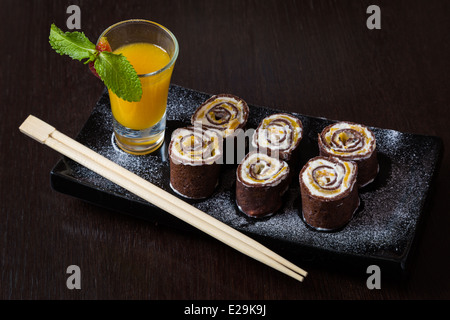 Schokolade roll Stockfoto