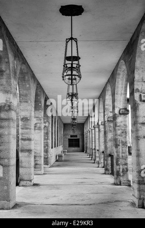 Die Collanade im alten Hotel Alcazar jetzt Lightner Museum, St. Augustine, Florida (umgerechnet in schwarz und weiß) Stockfoto