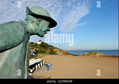 Frankreich, Loire-Atlantique, Saint-Nazaire, St Marc Beach wo filmte Les Vacances de Monsieur Hulot (Mr Hulot Feiertag) Stockfoto