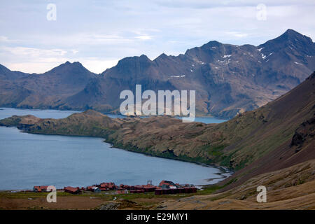 Antarktis Kreuzfahrt auf Boreal Schiff, South Georgia Island wandern von Fortuna Bay nach Stromness auf der Strecke von Shackleton Stockfoto