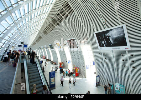 Frankreich, Vaucluse, Avignon TGV Bahnhof von den Architekten Jean Marie Duthilleul und Jean Francois Blassel Stockfoto