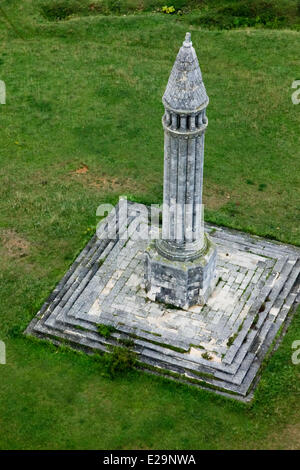 Frankreich, Meurthe et Moselle, Saintois, Berg Sion, Denkmal Barres in der Nähe von Vaudemont (Luftbild) Stockfoto