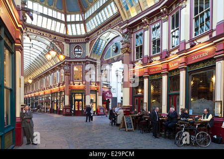 Vereinigtes Königreich, London, die Stadt Leadenhall Market durch Architekt Horace Jones (1881) Stockfoto