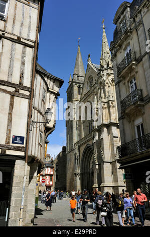 Frankreich, Morbihan, Golfe du Morbihan, Vannes, Kathedrale Saint-Pierre Stockfoto