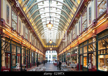 Vereinigtes Königreich, London, die Stadt Leadenhall Market durch Architekt Horace Jones (1881) Stockfoto