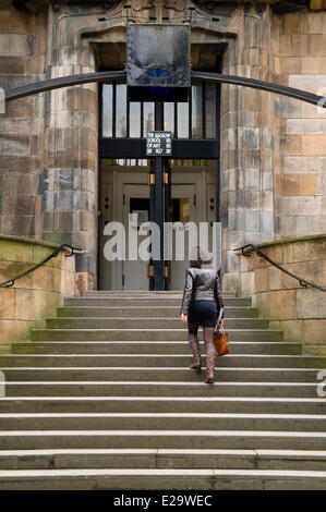 Schottland, Glasgow, Vereinigtes Königreich, die berühmte Kunst Schule von Charles Rennie Mackintosh im Jahr 1889 erbaut und 1909 abgeschlossen Stockfoto