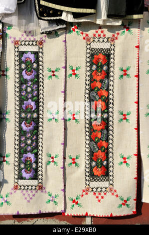 Rumänien, Bucovina Region, traditionelle Stickerei Stockfoto