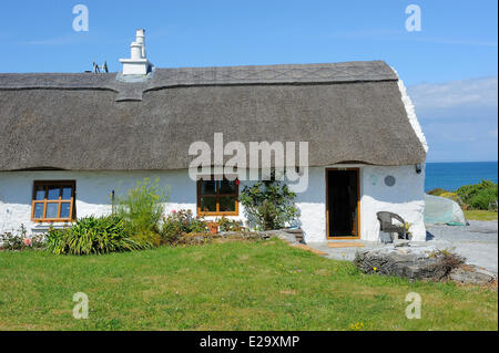 Irland, County Galway, Aran-Inseln, Inishmore, Kilmurvey, B &amp; B, Man of Aran Cottage Stockfoto