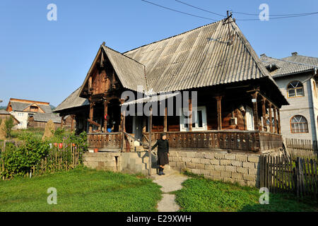 Rumänien, Karpaten, Maramures Region, Iza Tal, Dorf Poienile Izei Stockfoto