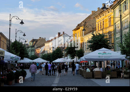 Rumänien, Transsylvanien, Karpaten, Sibiu, der Altstadt, Strada Nicolae Balcescu Stockfoto
