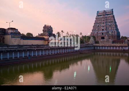 Indien, Tamil Nadu Zustand, Chidambaram, der Shiva Nataraja-Tempel (tanzenden Shiva), heiliger Ort der hindouisme und speziell Stockfoto