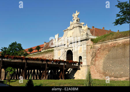 Rumänien, Siebenbürgen, Karpaten Berge, Alba Iulia, die Zitadelle, das wichtigste Tor Stockfoto