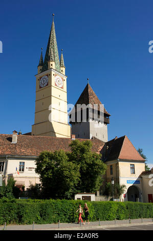 Rumänien, Transsilvanien, Medien, eines der sieben Sachse befestigte Städte, Sfanta Margareta Wehrkirche Stockfoto