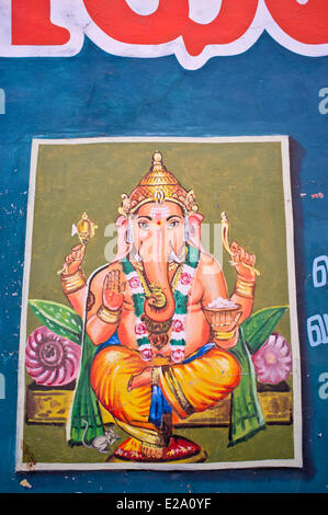 Indien, Bundesstaat Tamil Nadu, Tiruvannamalai, Ganesha, der Gott des guten Glücks Stockfoto