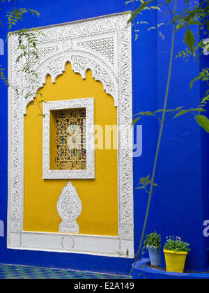 Marokko, obere Atlas, Marrakech, Gueliz Bezirk Majorelle Garten, das Heimstudio des französischen Malers Jacques Majorelle Stockfoto