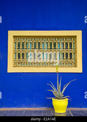 Marokko, obere Atlas, Marrakech, Gueliz Bezirk Majorelle Garten, das Heimstudio des französischen Malers Jacques Majorelle Stockfoto