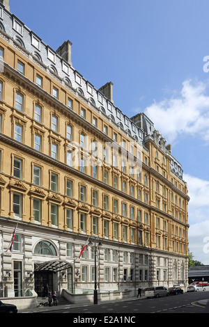 Das Corinthia Hotel auf Whitehall Place, London. Eine große, 5-Sterne Luxus-Hotel in der Nähe von Westminster und Downing Street Stockfoto