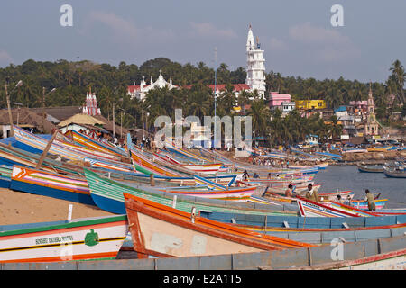 Indien, Bundesstaat Kerala, Vizhinjam, den Fischereihafen Stockfoto