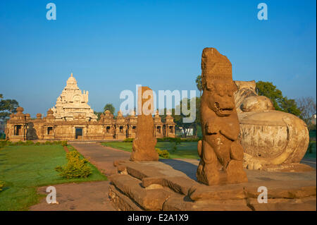 Indien, Tamil Nadu Zustand, Kanchipuram, Kailasanatha-Tempel des 8. Jahrhunderts Stockfoto