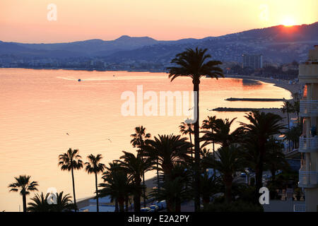 Frankreich, Alpes Maritimes, Golfe De La Napoule, Cannes, Boulevard Hibert, im Hintergrund Mandelieu Stockfoto