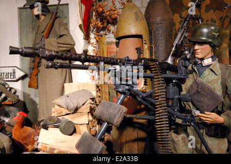 Belgien, Wallonie, La Gleize, Museum Dezember 1944 - Schlacht der Ardennen, deutscher Soldat der Wehrmacht im zweiten Weltkrieg Stockfoto