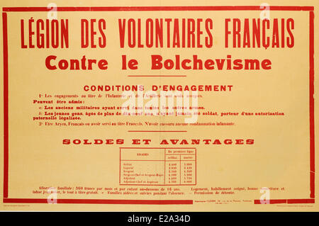 Frankreich, Ardennen, Carignan, Soberka Familie persönliche Archive, Krieg-Tagebücher Nr. 23 zeigt Engagement in der Legion Stockfoto