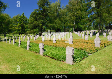 Frankreich, Ardennen, Noyers-Pont-Maugis, deutsche Gräber in den Friedhof Noyers Pont Maugis aus dem ersten Weltkrieg Stockfoto