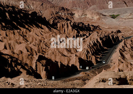 Chile, Antofagasta Region, El Loa Provinz, Atacama-Wüste, Donosaur Tal in der Nähe von San Pedro Oase Stockfoto