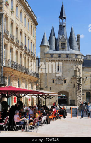 Frankreich, Gironde, Bordeaux, Weltkulturerbe von UNESCO, Place du Palais, Porte Cailhau Bereich Stockfoto