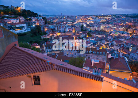 Portugal, Lissabon, Blick vom Miradouro de Graca Stockfoto