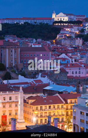 Portugal, Lissabon, Panorama aus der Sicht Sao Pedro de Alcantara Stockfoto