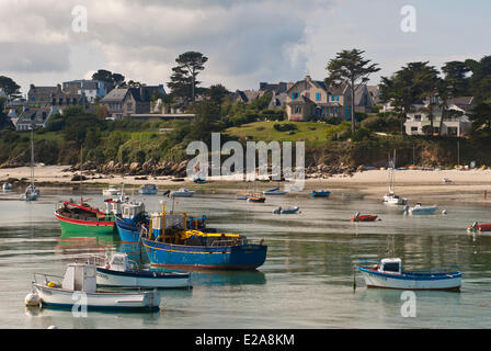 Frankreich, Finistere, Iroise-See, Ploudalmezeau, Portsall, port Stockfoto