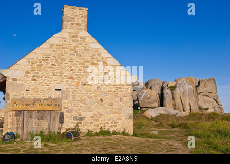 Frankreich, Finistere, Pays Pagan, Kerlouan, Menehan, ehemaliges Dörfchen von Fischern und Algen wiederhergestellt Stockfoto