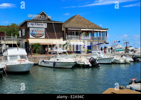 Frankreich, Ile De La Réunion (französische Übersee-Departement), Westküste, Saint-Gilles-Les-Bains, der marina Stockfoto