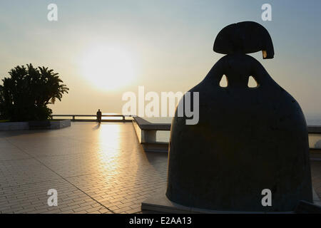 Fürstentum Monaco, Monaco, Gartenterrasse des Casino von Monte-Carlo, Skulptur Reina Mariana (2004) von Manolo Valdez Stockfoto