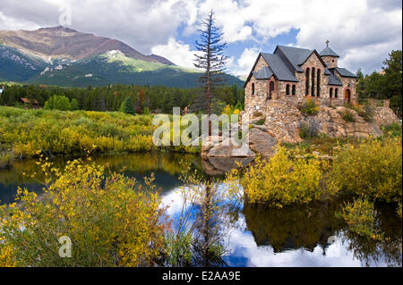 USA, Colorado, Rocky Mountain National Park, St Malo Kirche Stockfoto