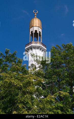 Malediven, Nord Male Atoll, Male Insel, Männlich, Minarett der großen Moschee in der Innenstadt von Stockfoto