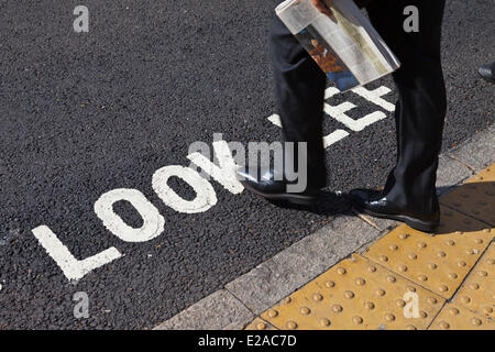 United Kingdown, London, City, Fußgängerzone Zeichen sehen Sie links Stockfoto