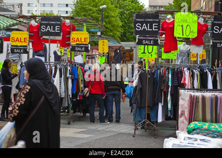 United Kingdown, London, die Stadt, Spitalfields, sonntags-Flohmarkt der Petticoat Lane Stockfoto