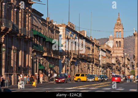 Mexiko, Michoacan Zustand, Morelia, Weltkulturerbe der UNESCO, Modero avenue Stockfoto