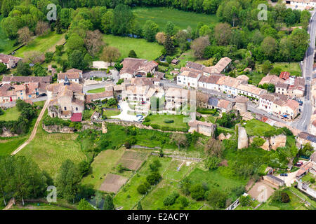 Vienne, Frankreich Chateau Larcher (Luftbild) Stockfoto