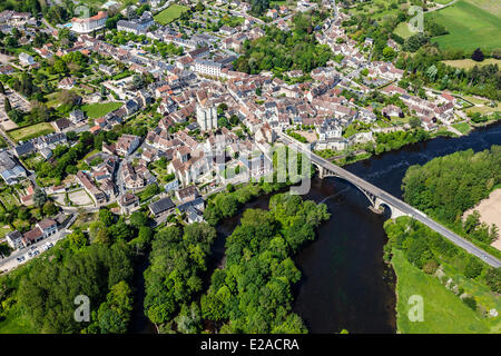 Frankreich, Vienne, La Roche Pozay (Luftbild) Stockfoto