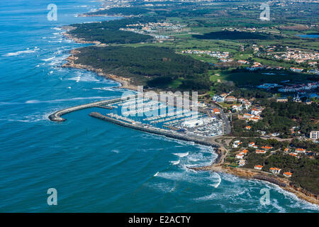 Frankreich, Vendee, Talmont Saint Hilaire, Port-Bourgenay, der Marina (Luftbild) Stockfoto