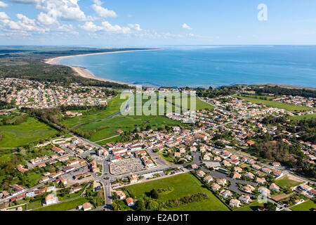 Frankreich, Vendee, Saint Vincent Sur Jard (Luftbild) Stockfoto