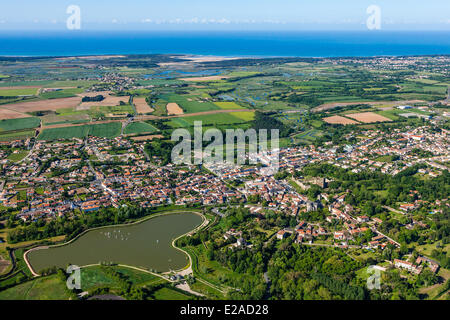 Frankreich, Vendee, Talmont Saint Hilaire (Luftbild) Stockfoto