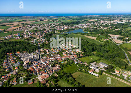 Frankreich, Vendee, Talmont Saint Hilaire (Luftbild) Stockfoto