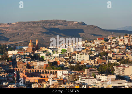 Mexico, Bundesstaat Zacatecas, Zacatecas Stadt, Weltkulturerbe der UNESCO, Panoramablick über die Stadt Stockfoto